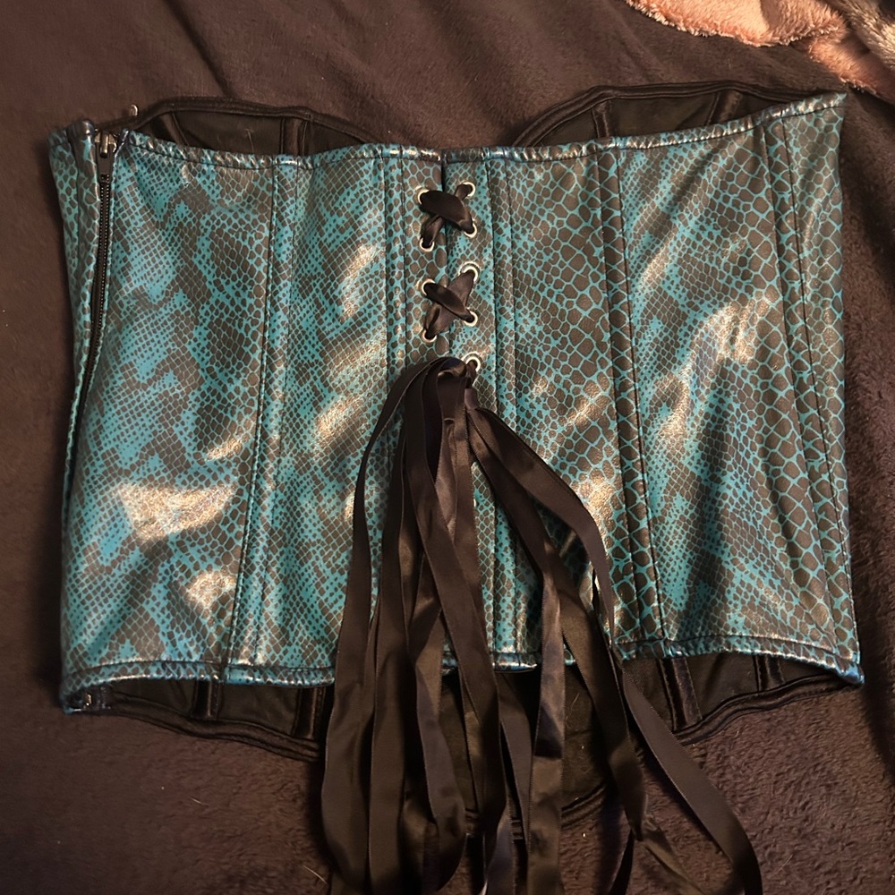 blue corset - Picture 2 of 3
